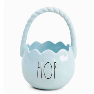 New Rae Dunn by Magenta HOP Blue Ceramic Basket